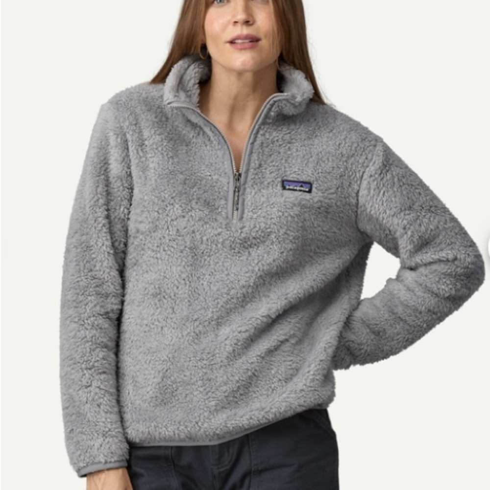 Patagonia Los Gatos 1/4-Zip Fleece Jacket Women’s Size Small Salt Grey Pullover